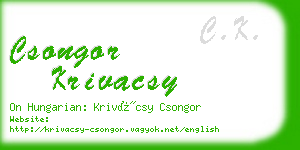 csongor krivacsy business card